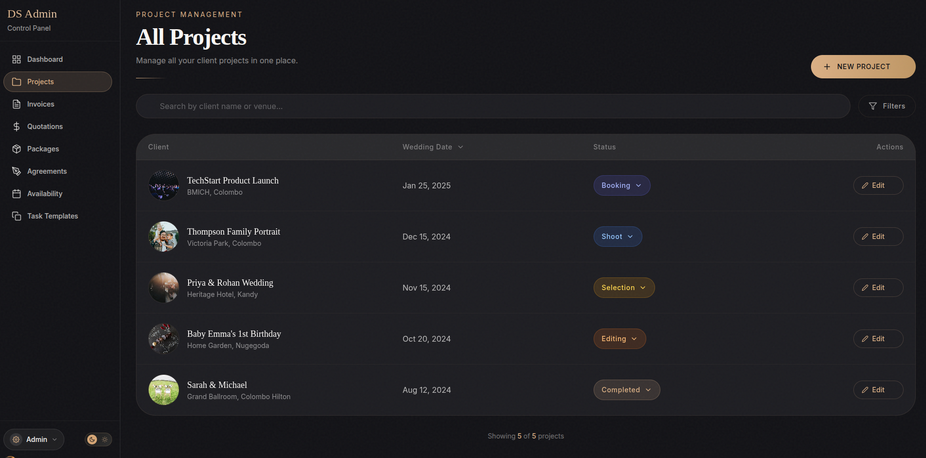Admin Portal screenshot 1